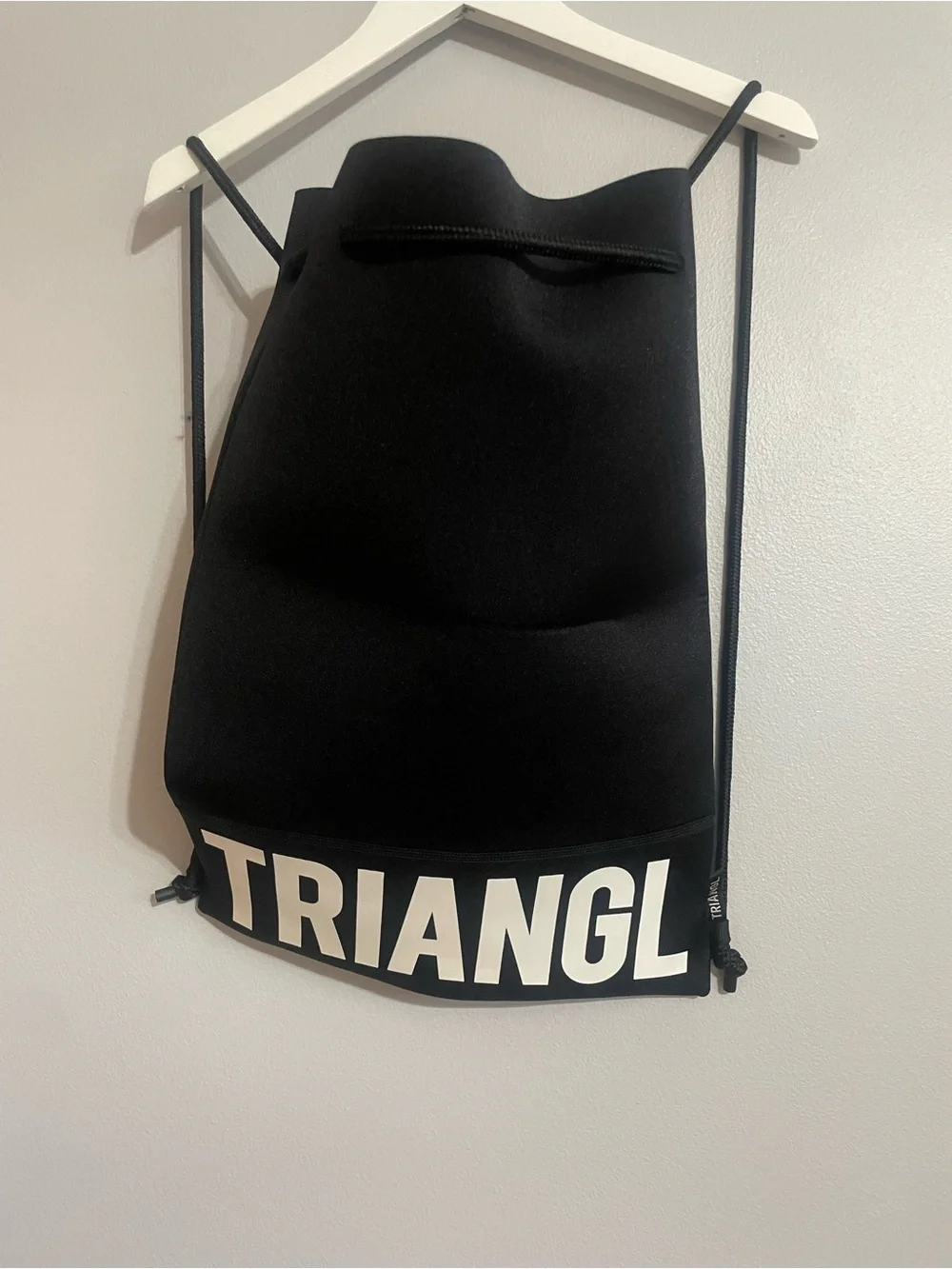 TRIANGL swimwear Black Logo Drawstring Backpack